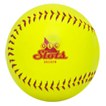 Promotional Synthetic Leather Softball with your printed logo. One-color logo is included.